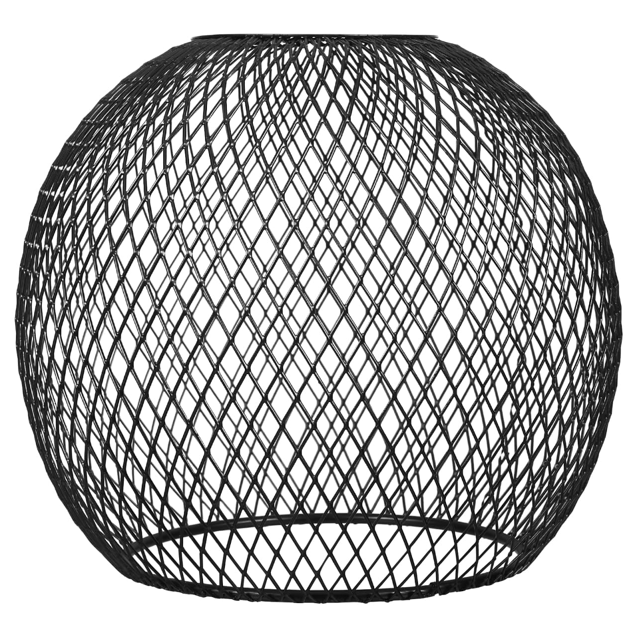 DOITOOL Black Metal Cage Lampshade Hollowed Out Iron Pendant Light Cover with Mesh Design Vintage Fixture for Bedroom Dining Lighting Decor