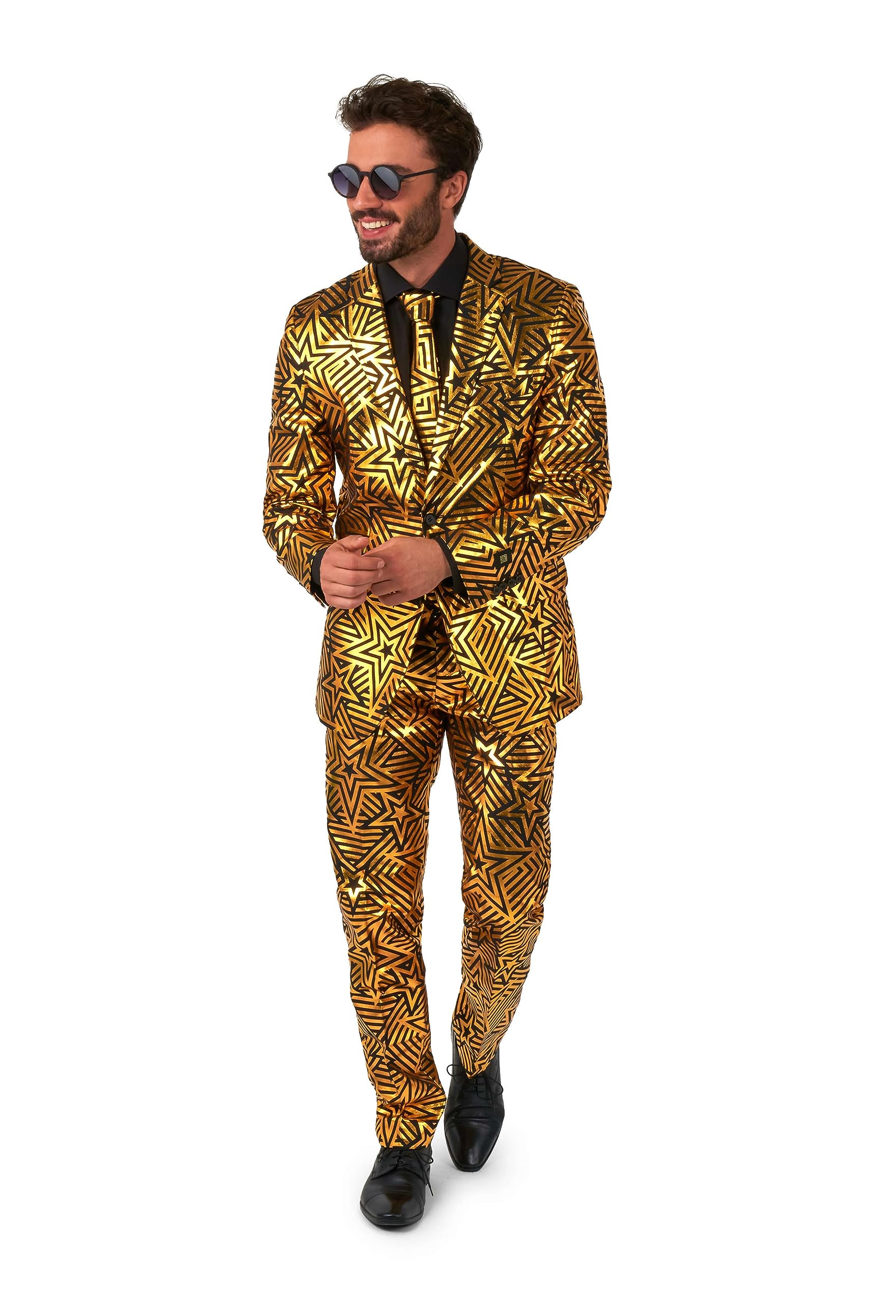 OppoSuits Fun Ugly Christmas Suits for Men – Braveheart – Full Suit: Jacket, Pants & Tie Abito da Uomo