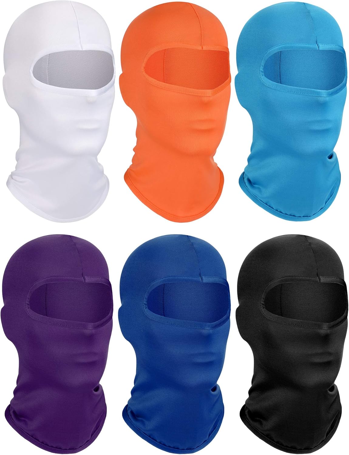 6 Pieces Ski Mask Kids Balaclava Winter Windproof Face Covering Breathable Neck Gaiter for Winter Outdoor Activities