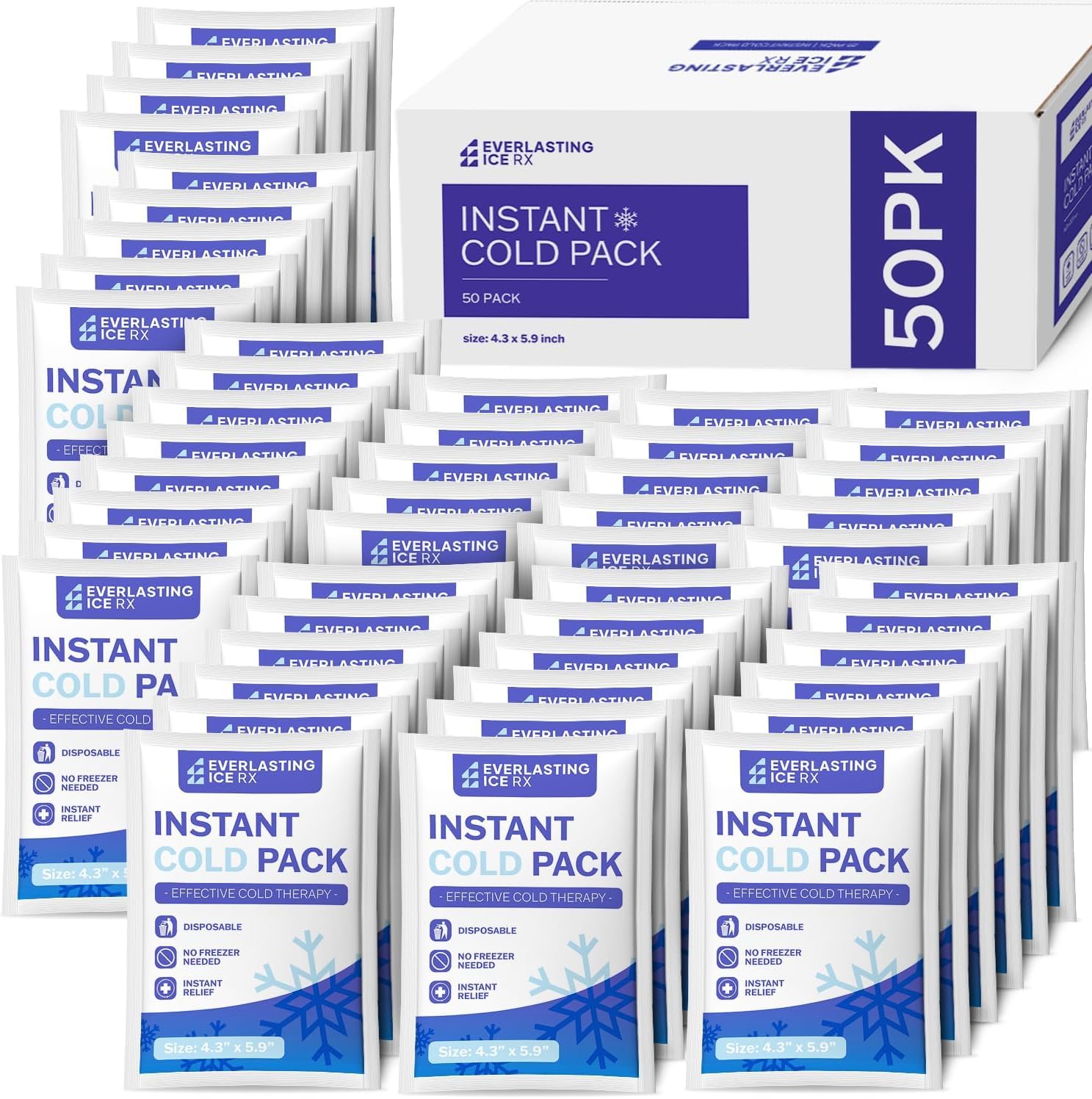 25 Pack Instant Ice Packs for Injuries, Disposable First Aid Cold Packs — Amazon image 7