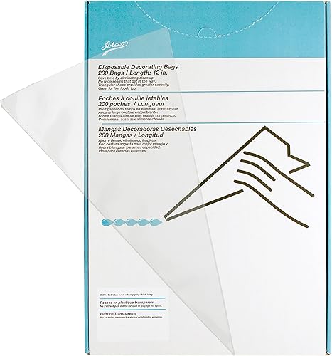 Miniatura 2 de Ateco Bolsas de decoración desechables transparentes, 12 pulgadas, paquete de 10, extra fuertes, fabricadas en Estados Unidos