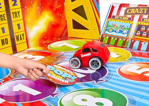 Miniatura 10 de Little Tikes Crazy Fast Flip & Fly Carnival Playset con un exclusivo vehículo de juguete de retroceso, llega hasta 50 pies