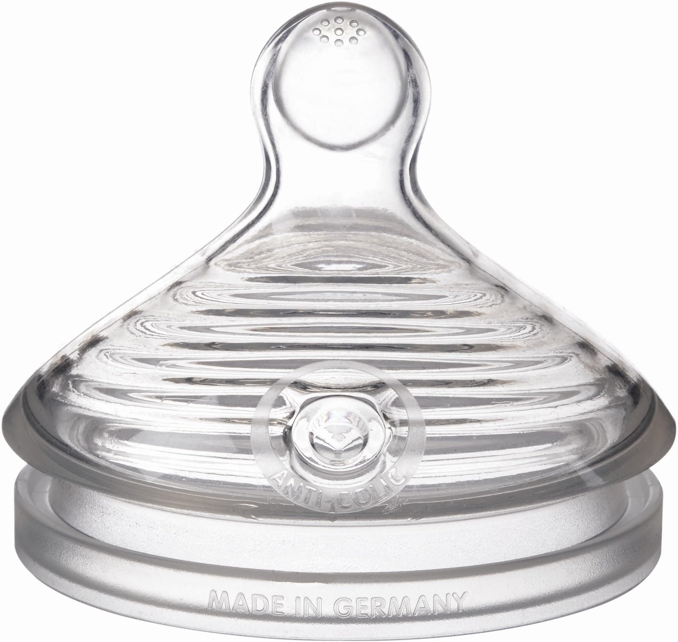 NUK Simply Natural Baby Bottle Nipples - Fast Flow, Silicone, Extra Soft, Anti-Colic Air System, BPA-Free, Pack of 2