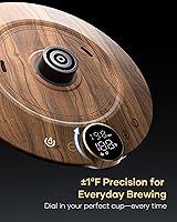 Vista 3 de Cocinare Barista Collection Gooseneck Electric Kettle, ±1℉ Precise Temperature Control for Pour-Over Coffee & Tea, Quick Heating 1500W, Stainless