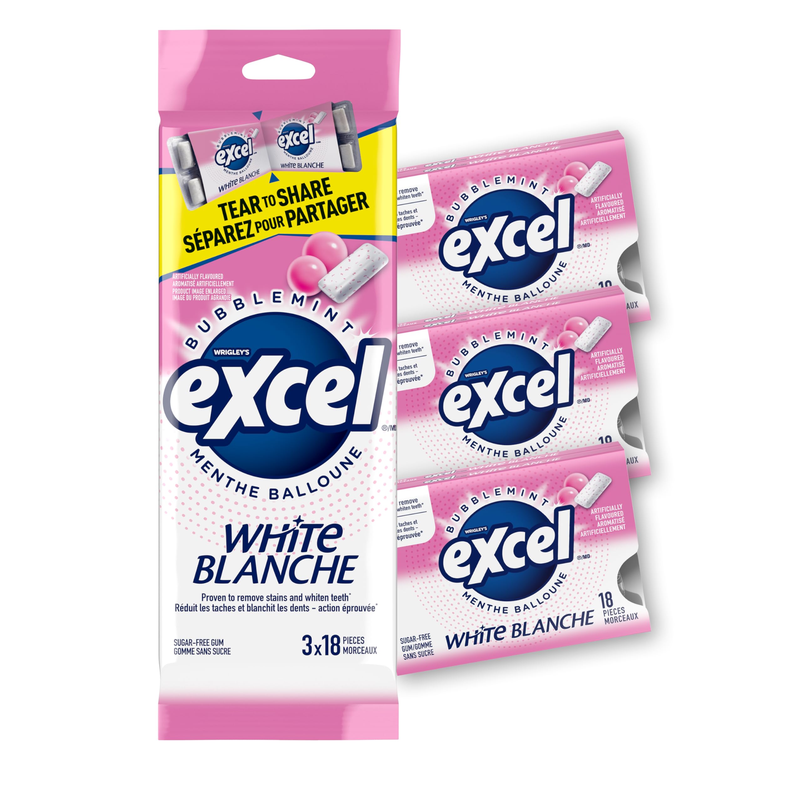 Excel White Bubblemint Gum
