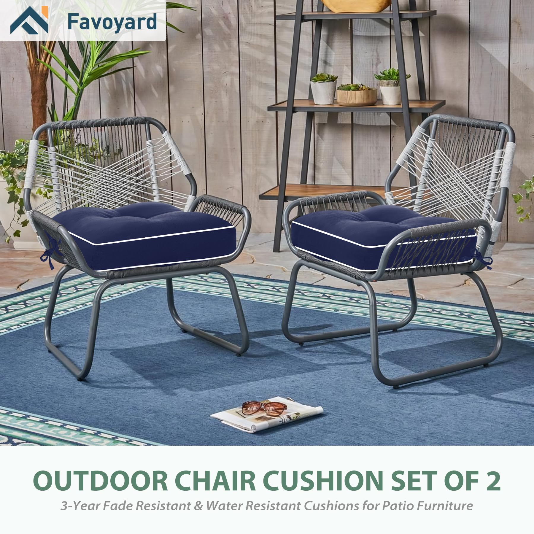 Favoyard Patio Chair Cushions 19 19 Inch Water Resistant