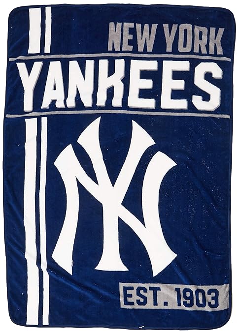 The Northwest Company MLB York Yankees Micro Raschel Throw, One Size, Multicolor