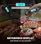 DOQAUS Digital Meat Thermometer - Instant Read Food Thermometer with Backlight & Reversible Display for Cooking Turkey Grill BBQ Oven Candy Kitchen Essentials