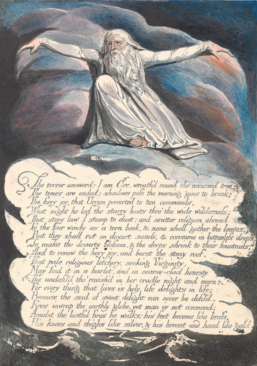 William Blake America A Prophecy Plate 10 tableau Medium encadré