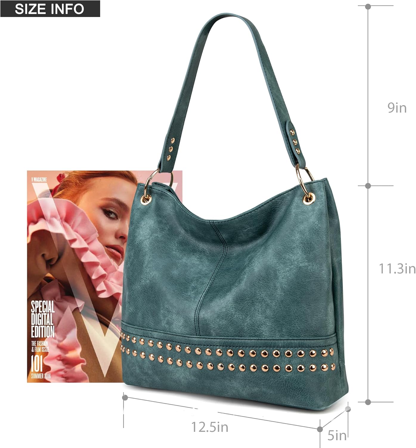 Montana West Hobo Bag for Ladies Shoulder Handbags with Back Pocket | Purses, with Zipper, Purses, with Zipper - Image 6