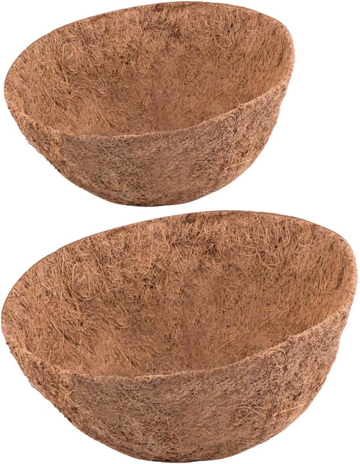 FDGARDEN 14 inch Coco Liner for planters, 2PCS Round