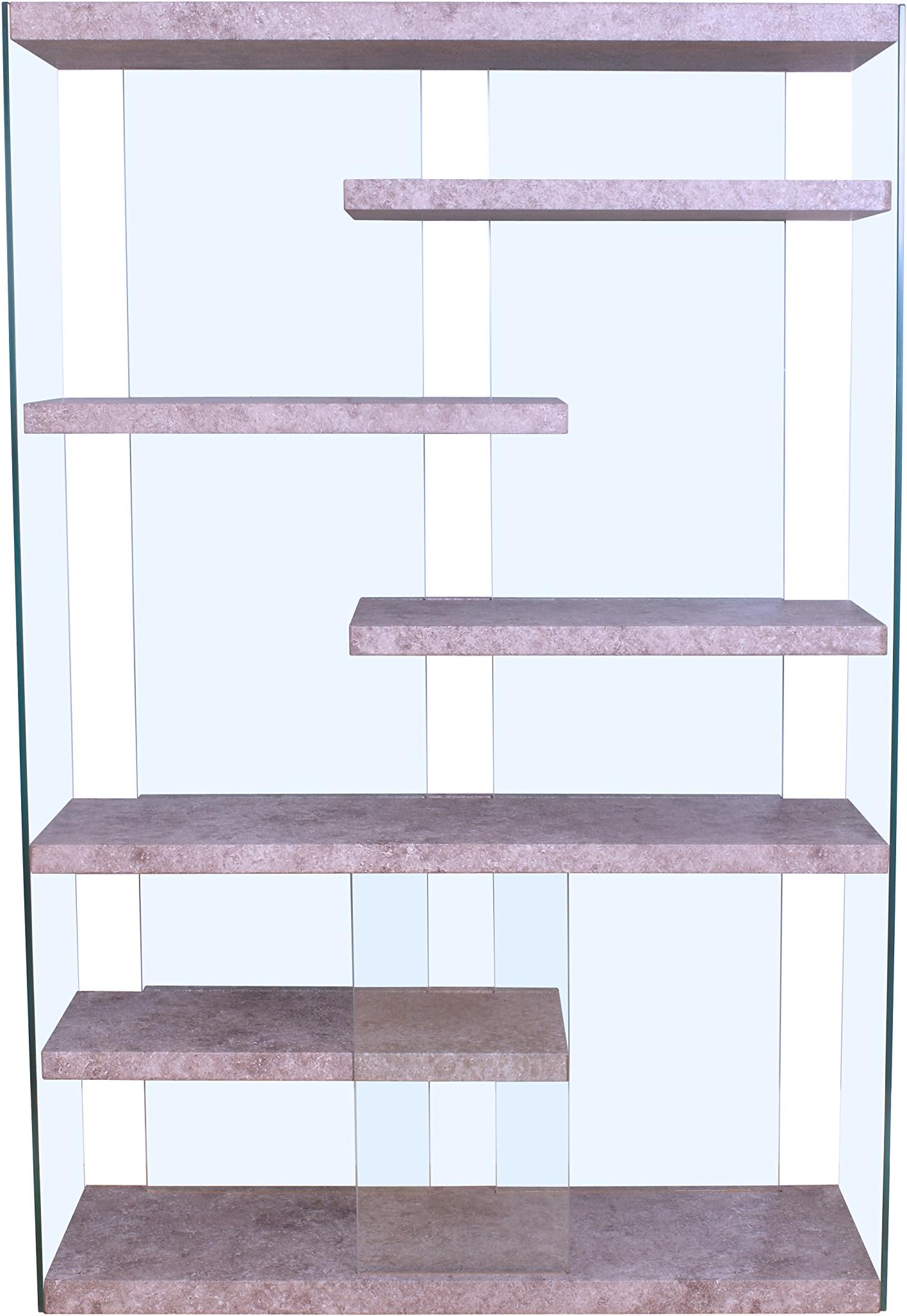 ComfortScape Boyd Bookshelf - Glass, Clear Glass (Box 2 of 2)
