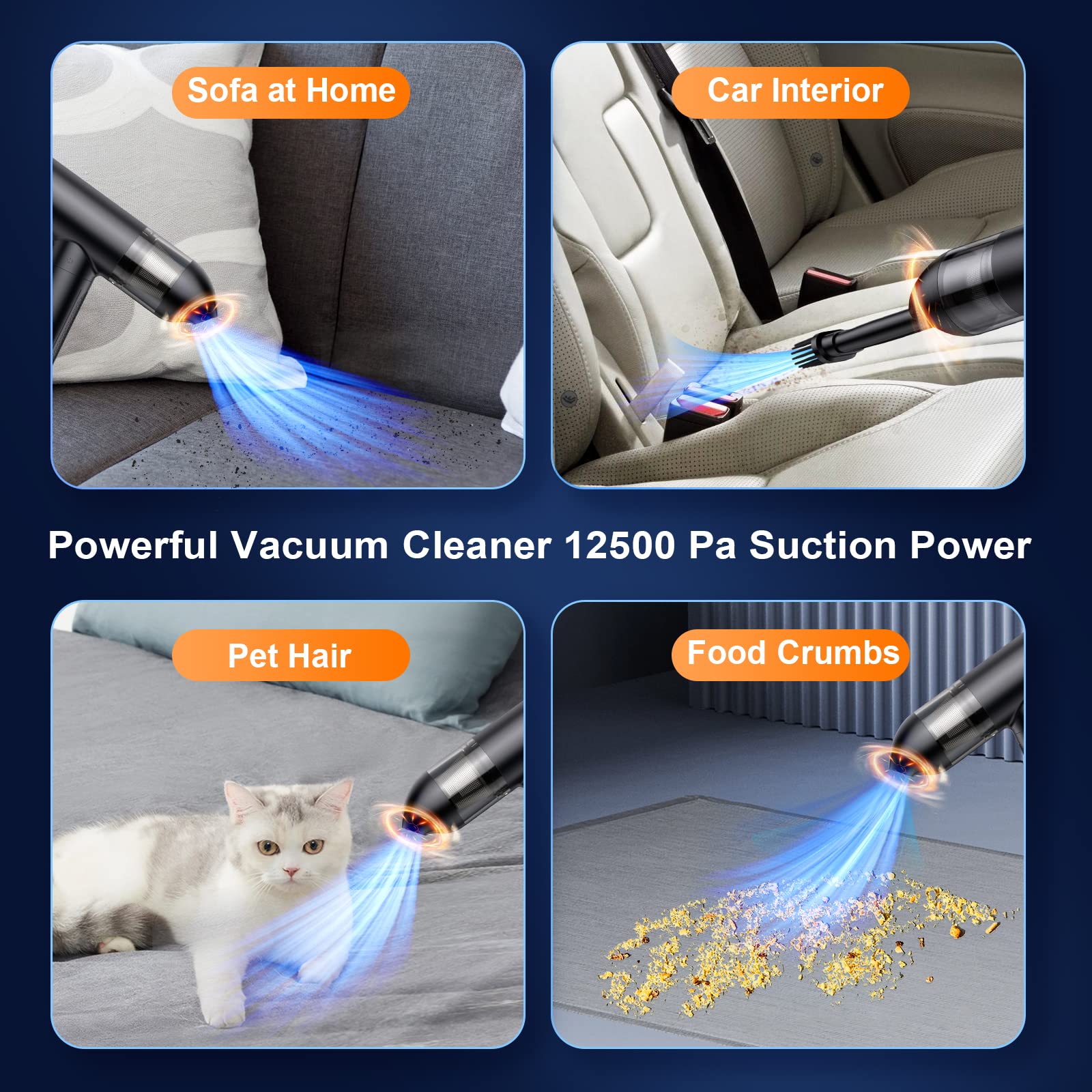 PKBD Compressed Air Duster & Vacuum Cleaner 2 in 1, Air Duster Recyclable Cordless, Compressed Air Duster for Keyboard Camera Car Home Cleaning, Black & Green