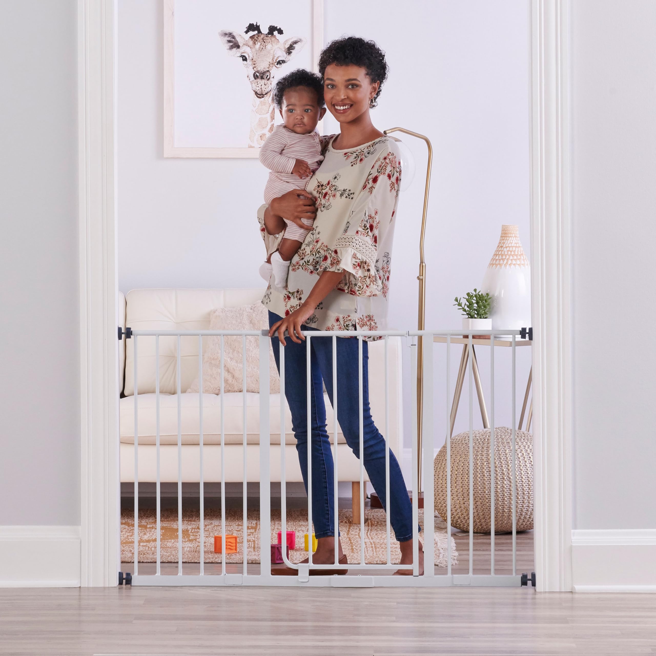 Photo 1 of **MISSING PARTS**
Regalo Safety 29-47" Easy Open Extra Wide Baby Gate for Doorways, Hallways & Bottom of Stairs, Pressured Mounted Safety Gate for Babies, Toddlers & Pets, Tested & Safe, American Designed and Owned