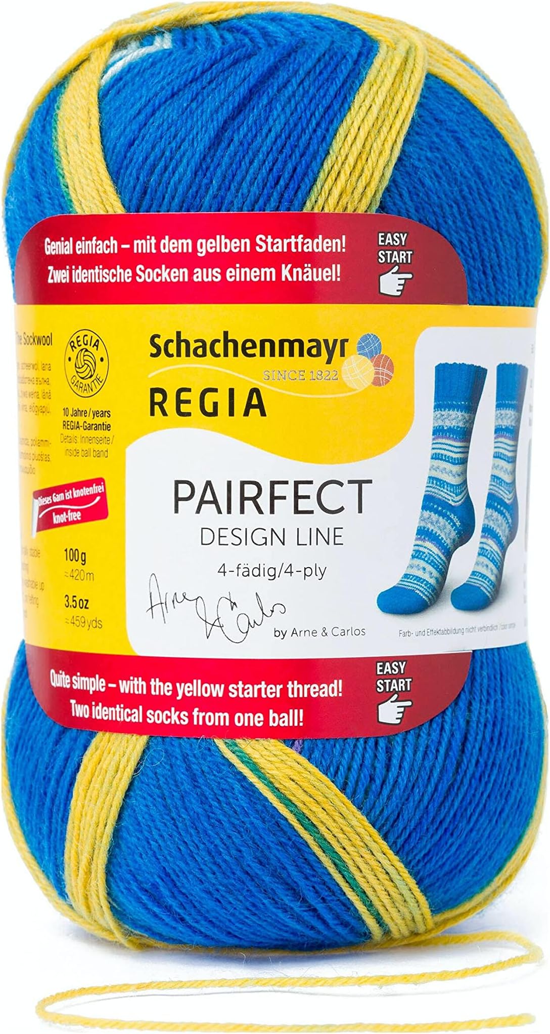 Regia Pairfect Design Line 4-Ply by Arne & Carlos Sock Yarn (9138 - Island)