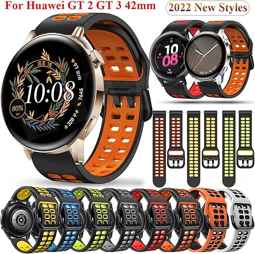 Miniatura 2 de SVAPO 0.787 in Smart Watch Bandas Pulsera para Huawei Watch Honor Magic2 GT2 GT3 GT 3 1.654 in Correas de muñeca Correas de silicona Correa de correa