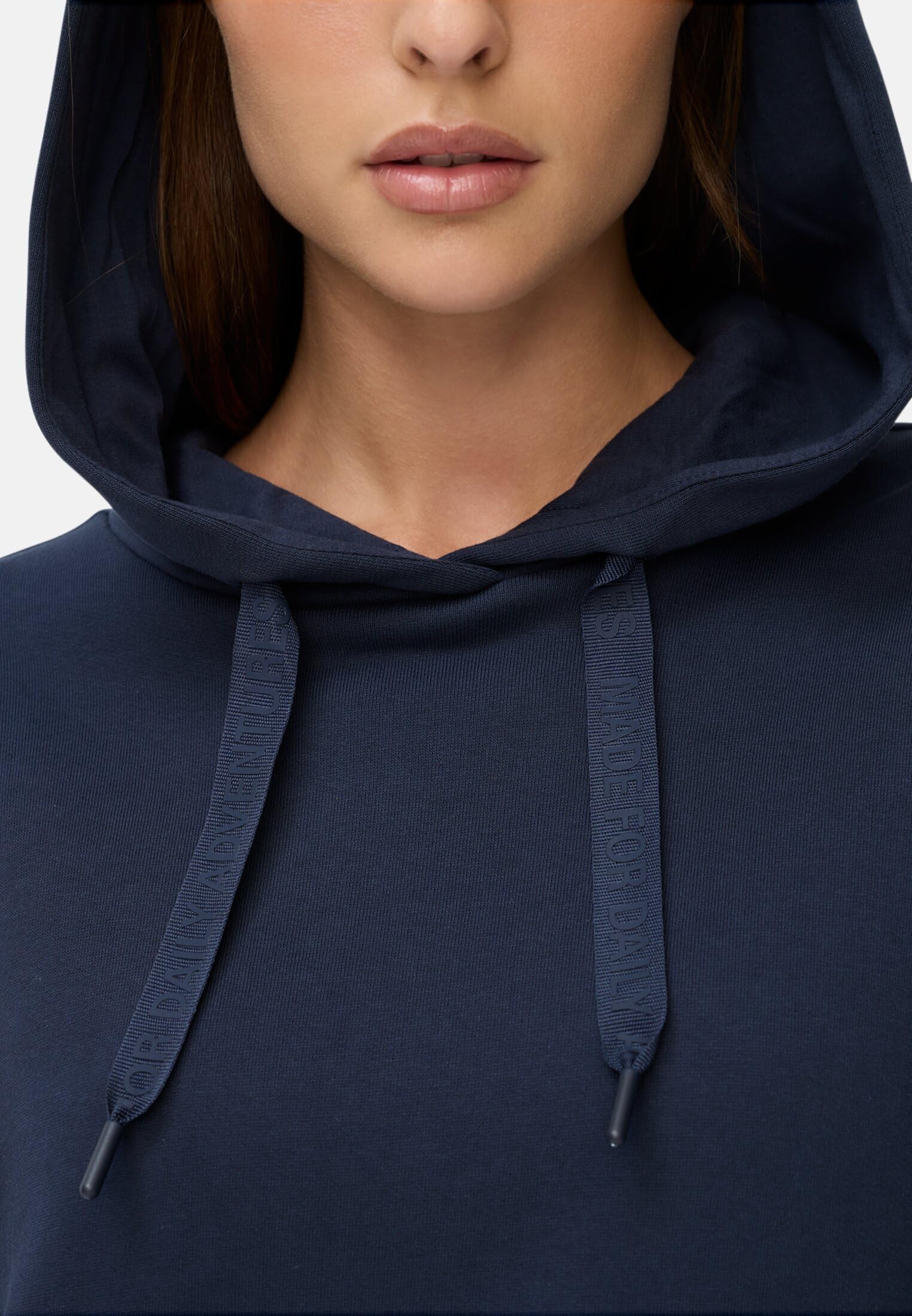 camel active Damen Hoodie aus Reiner Baumwolle