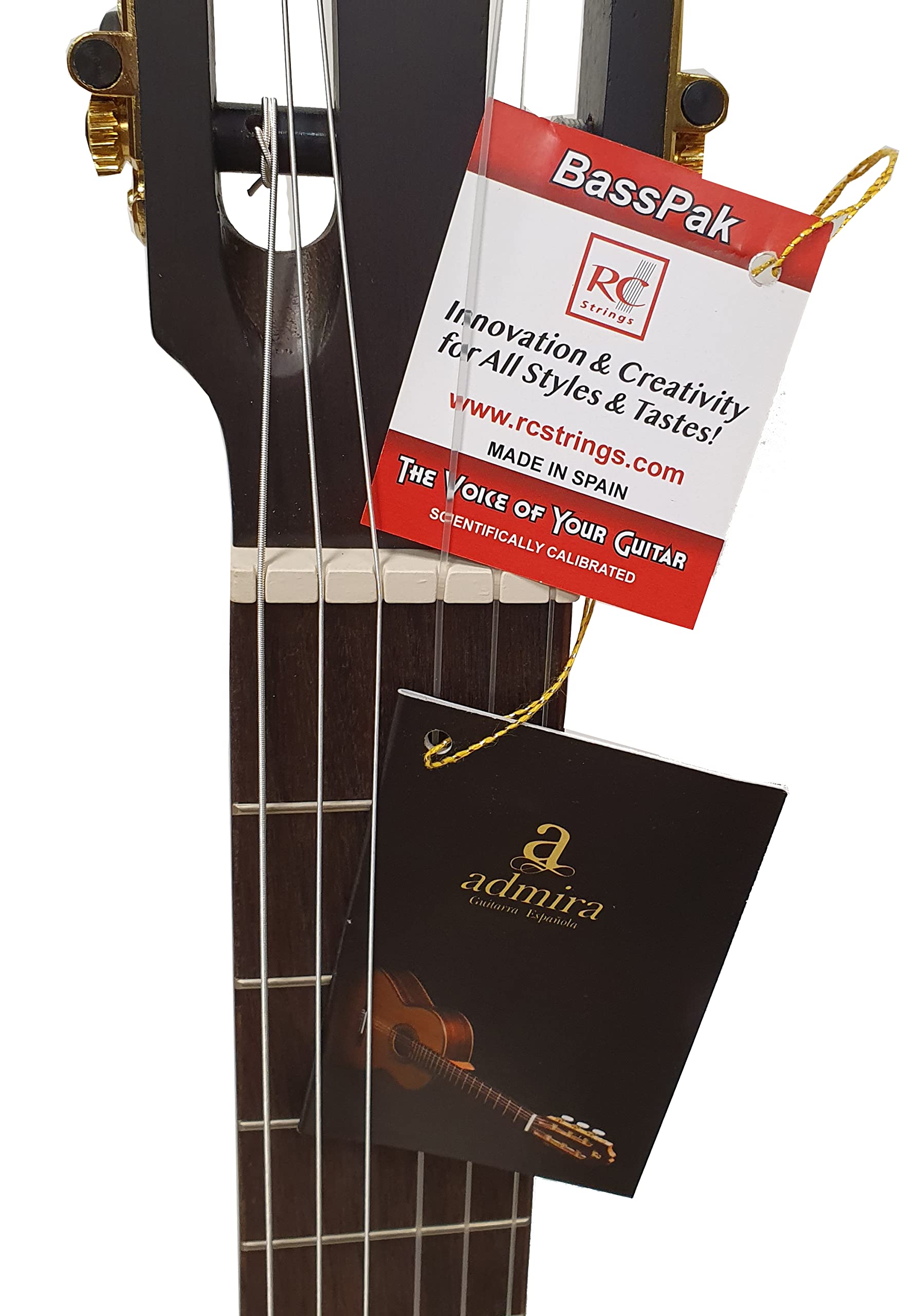 Guitarra Española Clásica ADMIRA LUNA de Madera Acabado Negro Luxe Tamaño 4/4 con Funda Acolchada 7mm - Rockmusic España