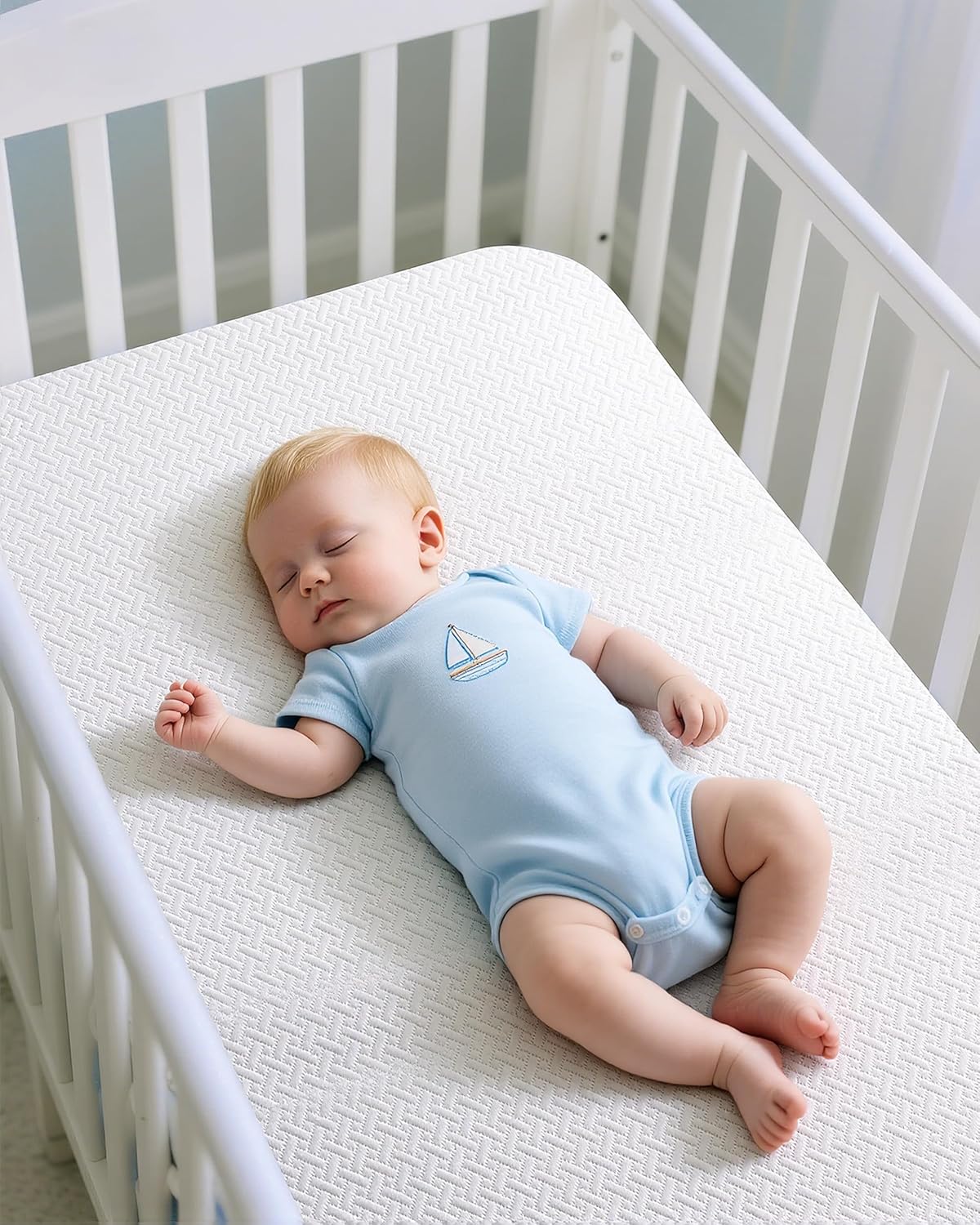 Pack and Play Mattress 38"x26", Pack N Play Mattresses for Playpens, Dual-Layer Mini Crib Mattress with Waterproof Washable Breathable Cover for Infants and Toddlers