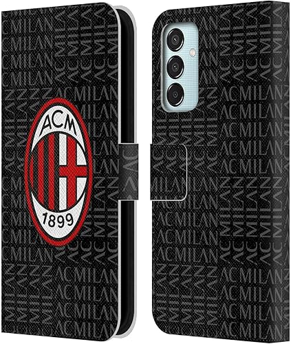 Vista 204 de Head Case Designs Funda de cuero con licencia oficial de AC Milan con diseño de camuflaje digital, compatible con Samsung Galaxy S22 Ultra 5G