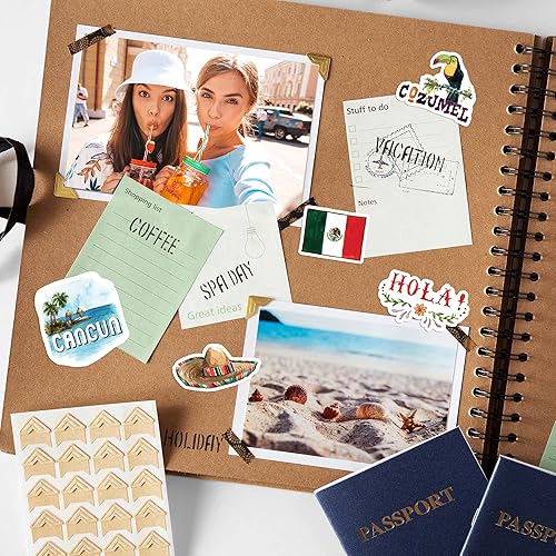 Miniatura 5 de Navy Peony Enchanting Mexico - Adhesivo de viaje (27 piezas) - Acuarela, impermeable, temática campestre, calcomanías de fiesta animadas para