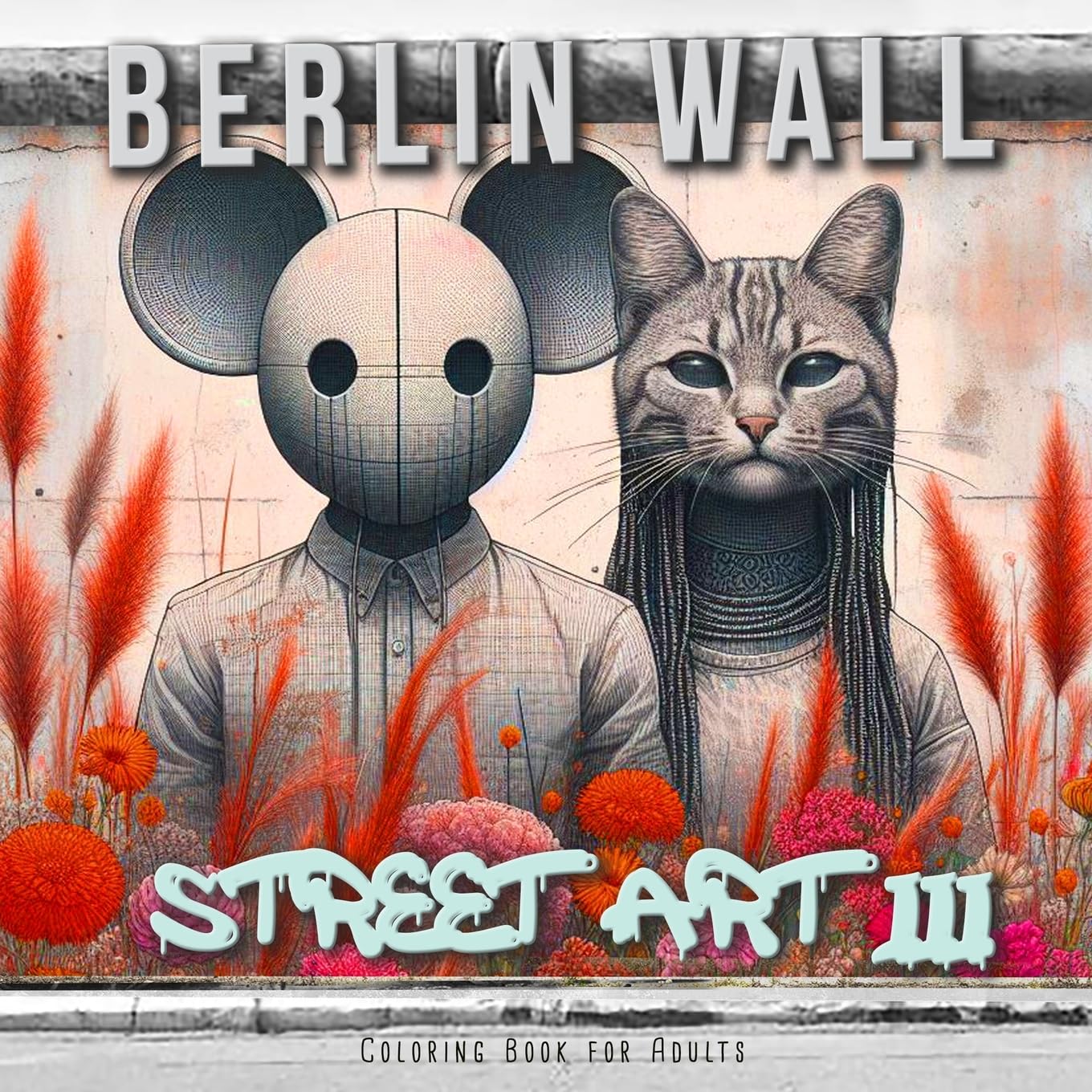 Berlin Wall Street Art Coloring Book for Adults 3: Street Art Graffiti Coloring Book for Adults | Street Art Coloring Book for teenagers| grayscale Street Art Coloring Book (3)
