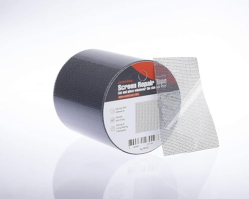 Miniatura 12 de by.RHO Kit de reparación de pantalla de ventana (negro, 2 pulgadas x 15 pies) para ventanas y pantallas de puertas, agujeros de 3 capas de adhesivo