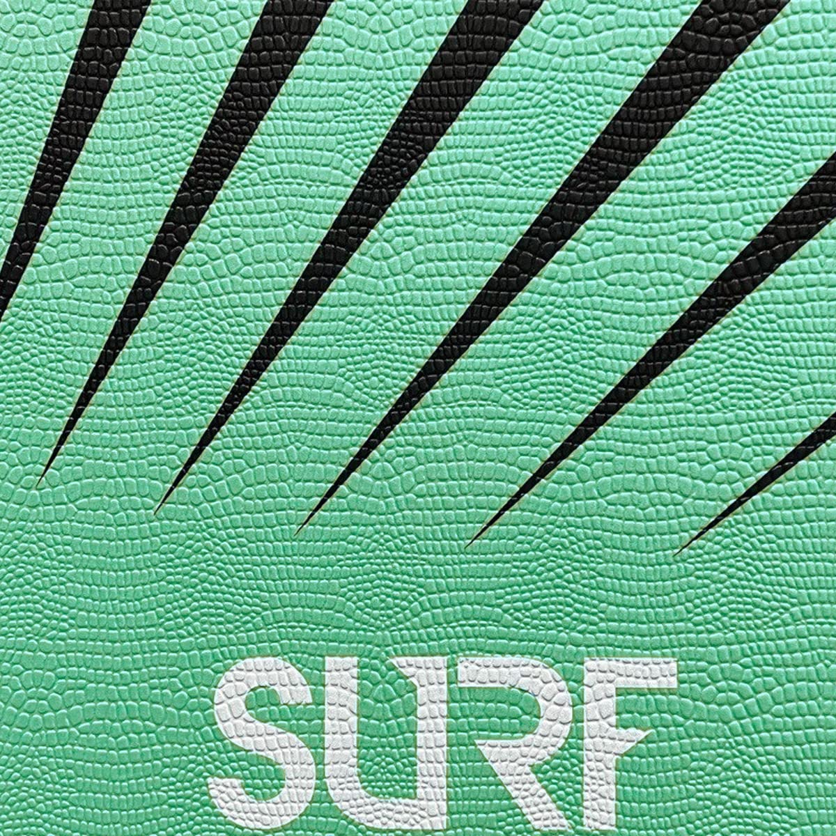 BeachMall Holz-Skimboards, 88,9 bis 104,1 cm, mit EVA-Griffpolster für X-Grip, Holz-Skimboard für Kinder und Erwachsene, BL Druck auf Turq TE, 35 inch