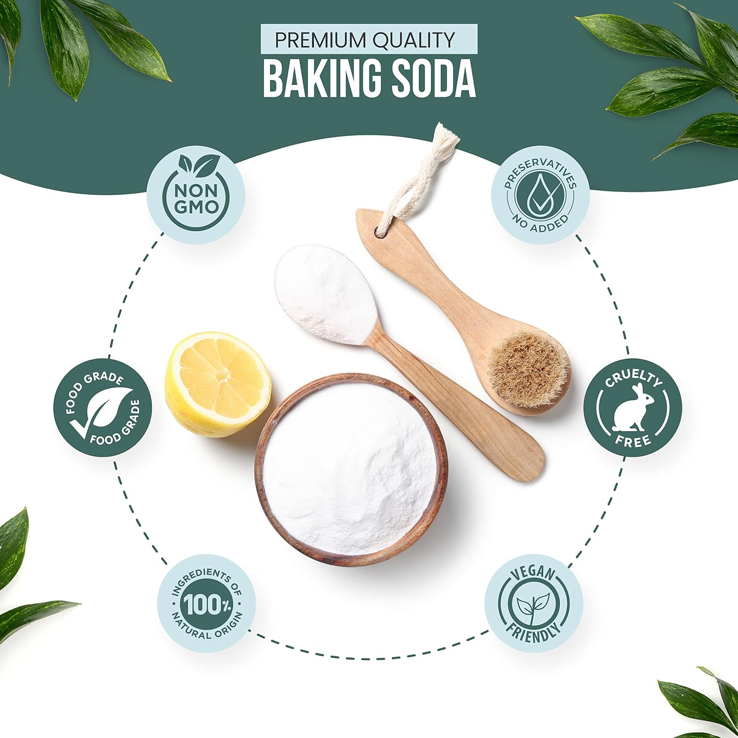 Pure Baking Soda, Sodium Bicarbonate (11 lbs.) Food Grade for Cleaning, Baking, Bath Bombs and Teeth, Swimming Pools
