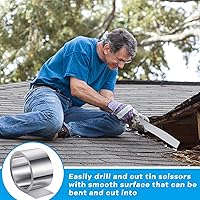 Vista 6 de Zonon Rollo de aluminio de 4 "x 100' para techo y jardín, paneles de techo de metal resistentes a la intemperie intermitentes para prevención