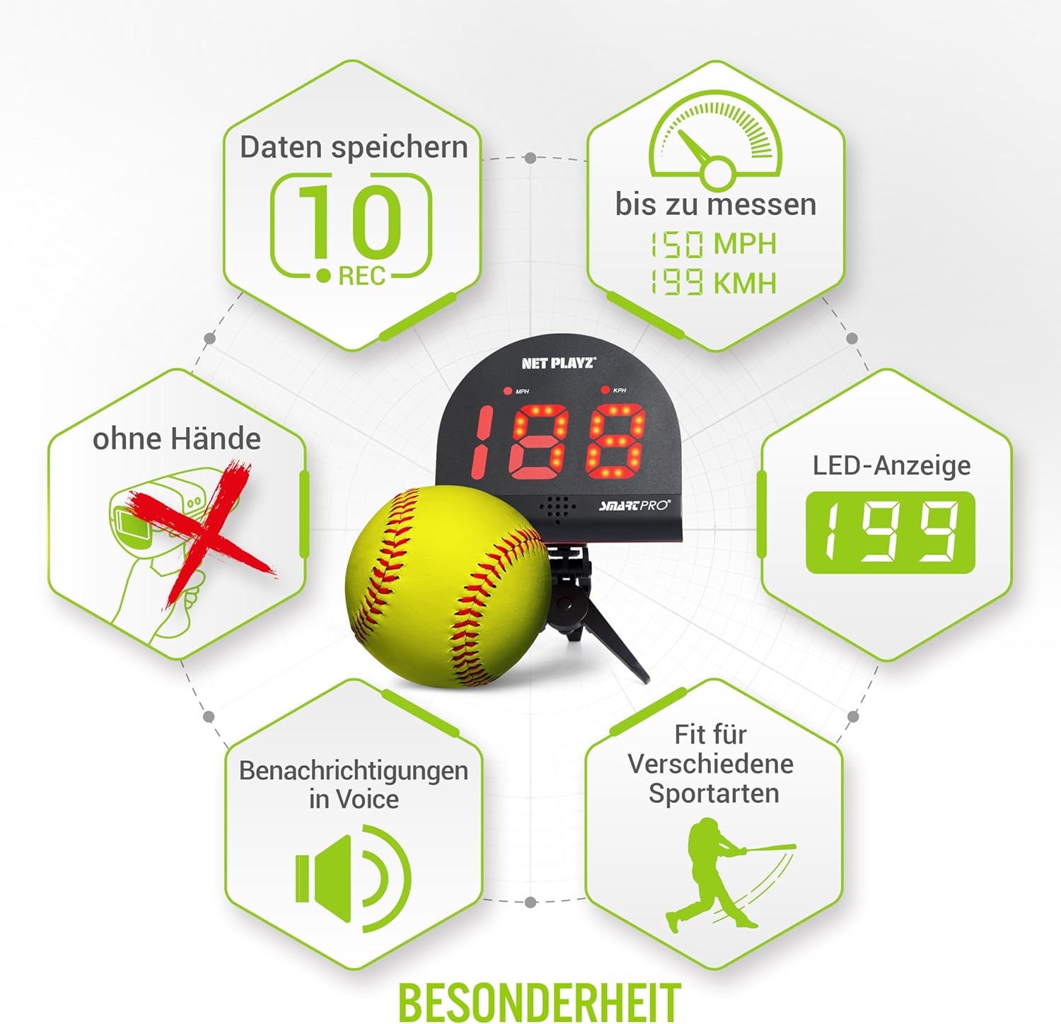 Tenisz radar fekete szín és kialakítás