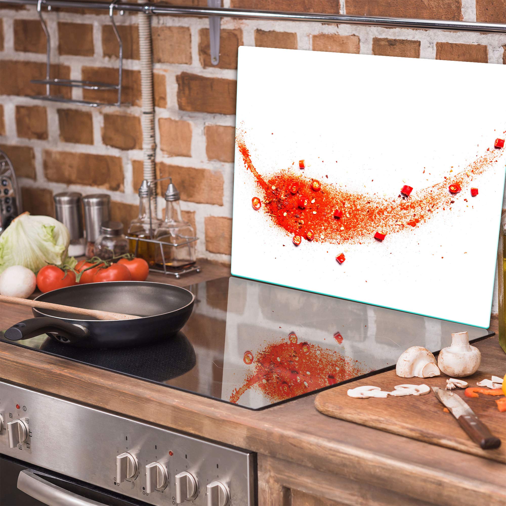 Plaque De Protection Pour Cuisinière Induction – Verre Trempé 35x52 Cm – Anti-Éclaboussures, Décoration, Planche à Découper
