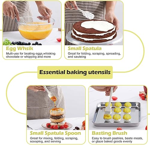 Miniatura 6 de Homikit Juego de utensilios de cocina, 15 piezas de utensilios de cocina de silicona, resistente al calor, juego de espátula con soporte para