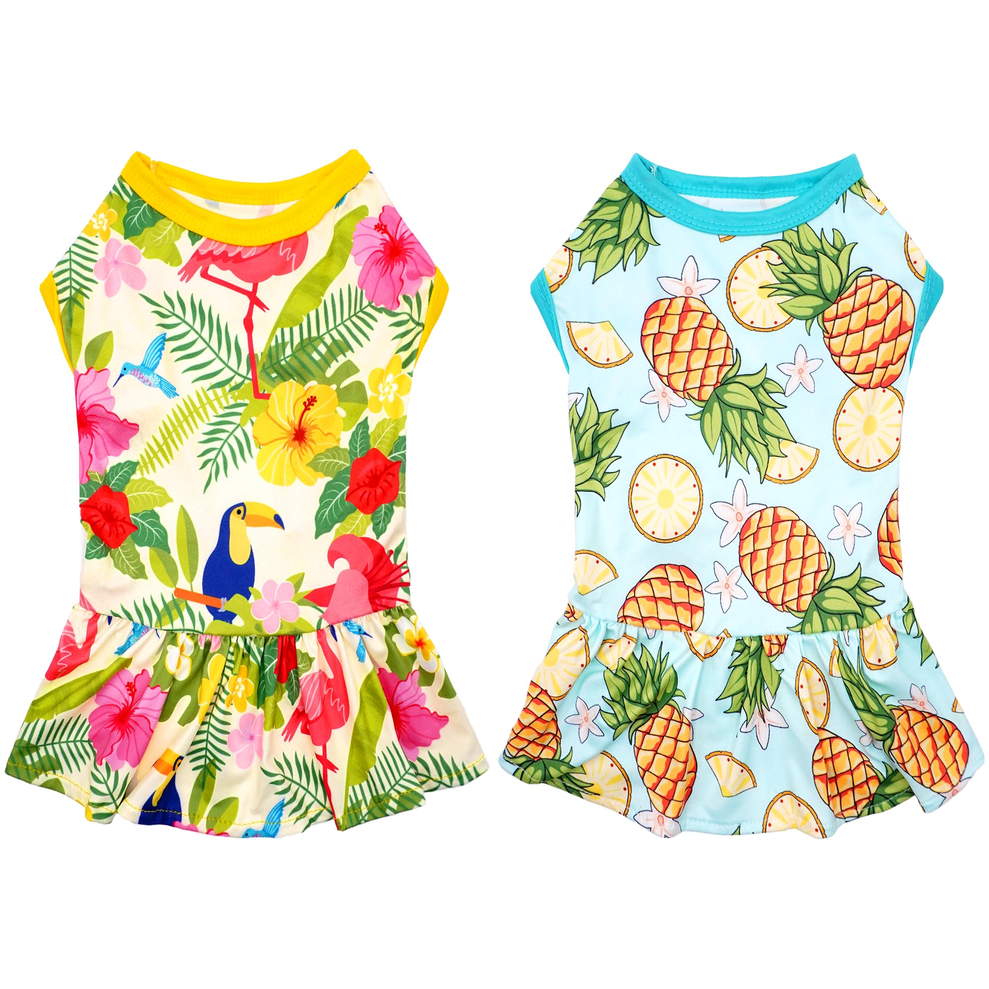 Robe d'été pour chiens sans manches légère pour femelle de taille moyenne