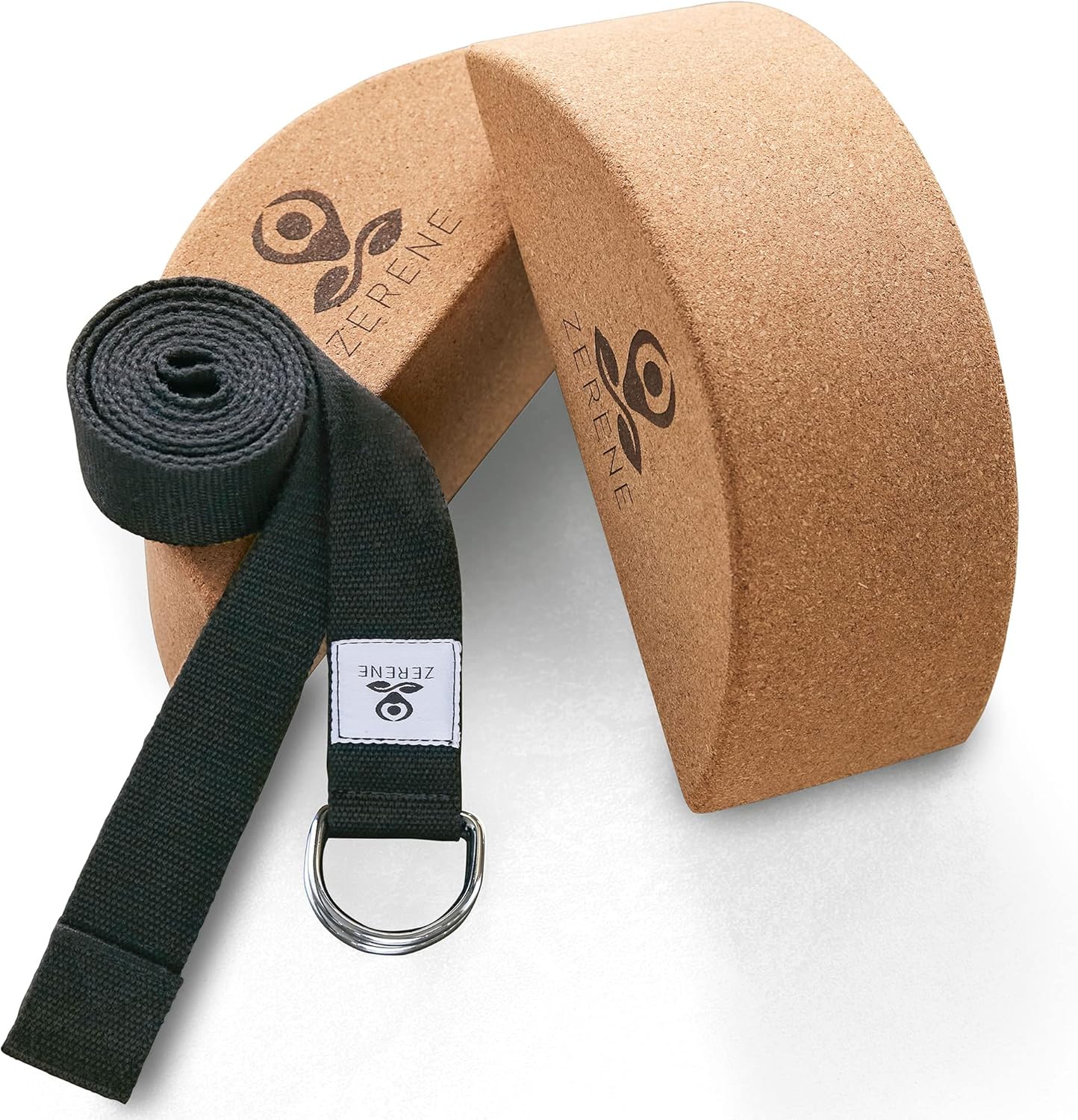 Yoga Blocks (2 Pack with Strap) Increase Core Strength with our New