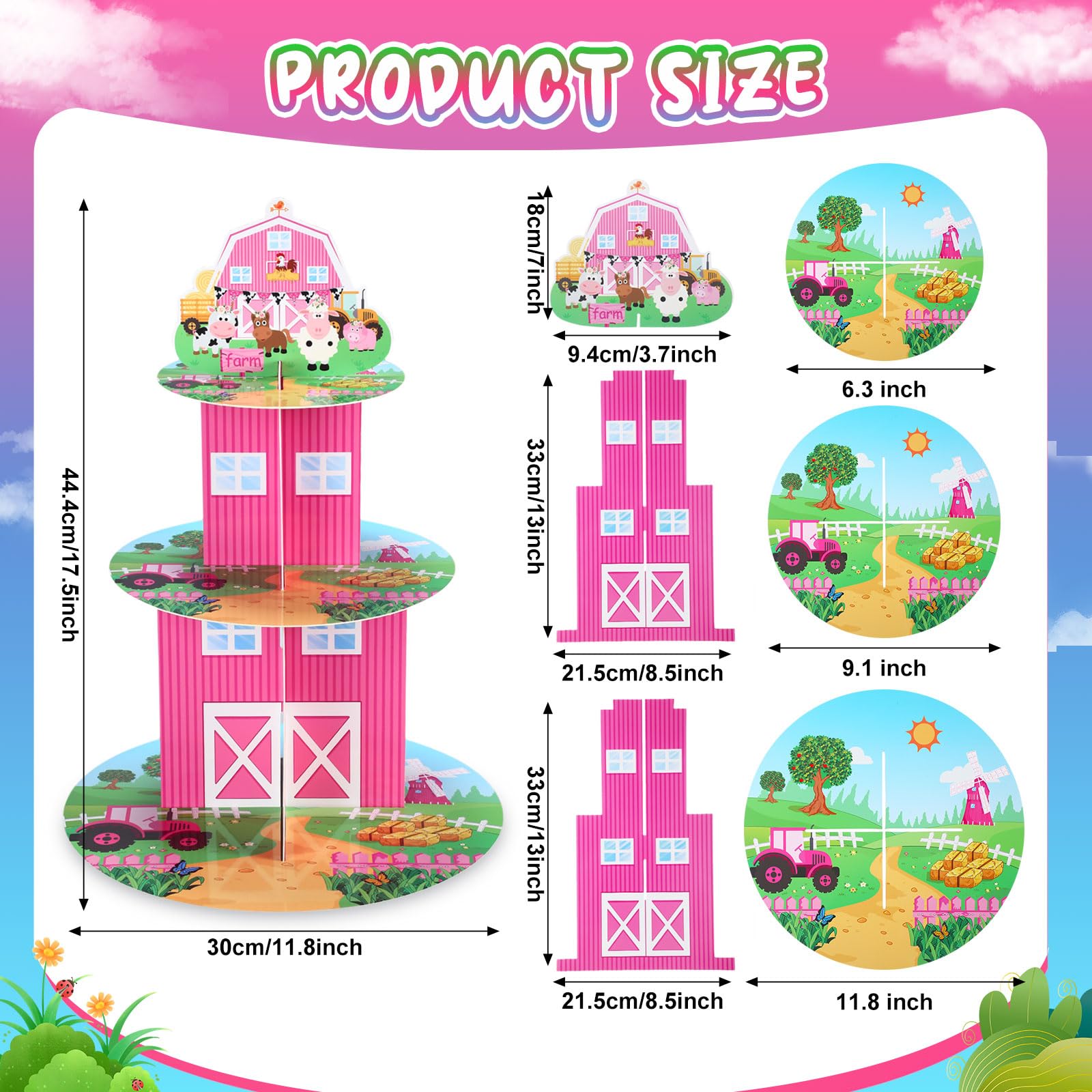 Suporte Para Cupcake Fazenda - Decoração Encantadora Para Festas