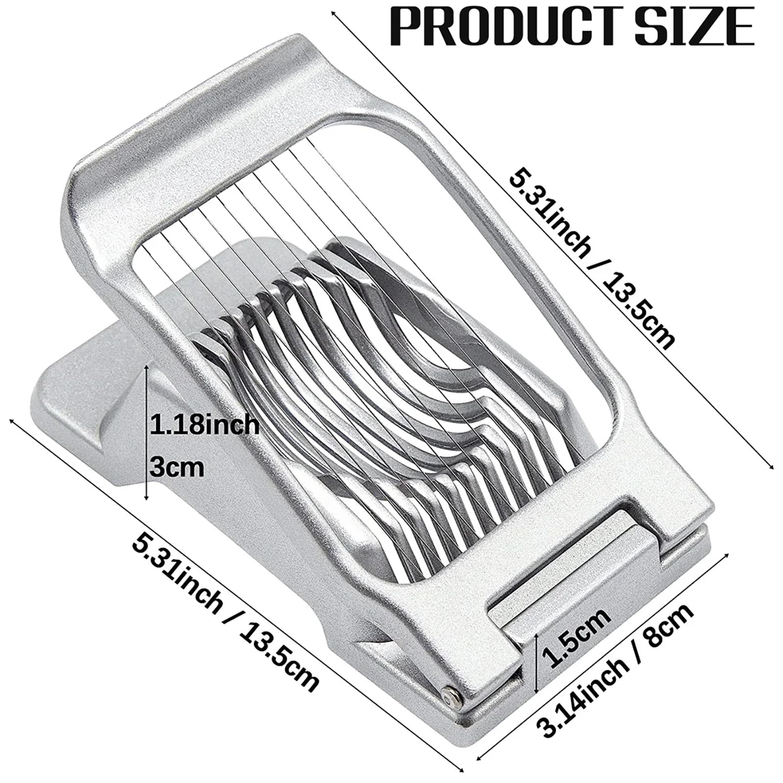 Tagliauova In Acciaio Inox - Affettatrice Per Uova Sode, Fragole E Formaggio - Foto 13