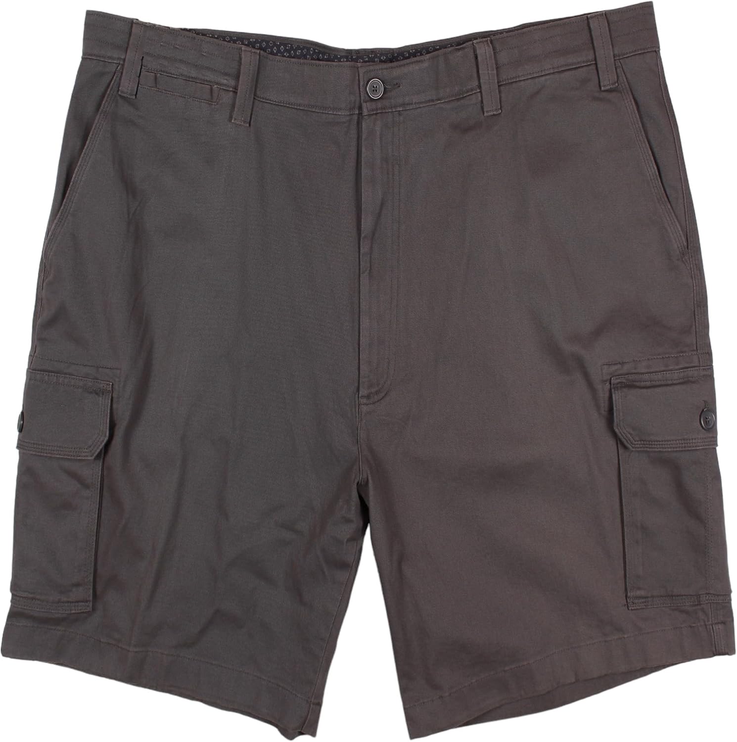Roundtree & Yorke Men's Big and Tall Cargo Shorts 9" and 11" Inseam Soft Stretch Cotton Twill
