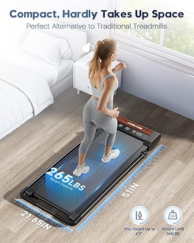 Miniatura 4 de YOSUDA Walking Pad Treadmills Under Desk-2 in 1 Folding Treadmills for HomeOffice 265LBS Weight Capacity & Bluetooth Speaker