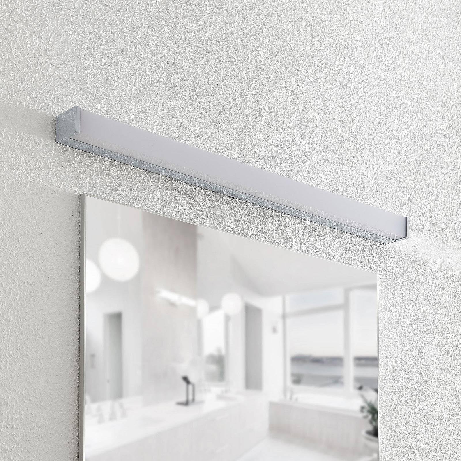 Lindby LED Wandleuchte, Wandlampe Bad Klea (spritzwassergeschützt (Modern) in Chrom aus Aluminium (1 flammig) - Wandleuchten Spiegelleuchte Badezimmer Wandbeleuchtung Badezimmerleuchte