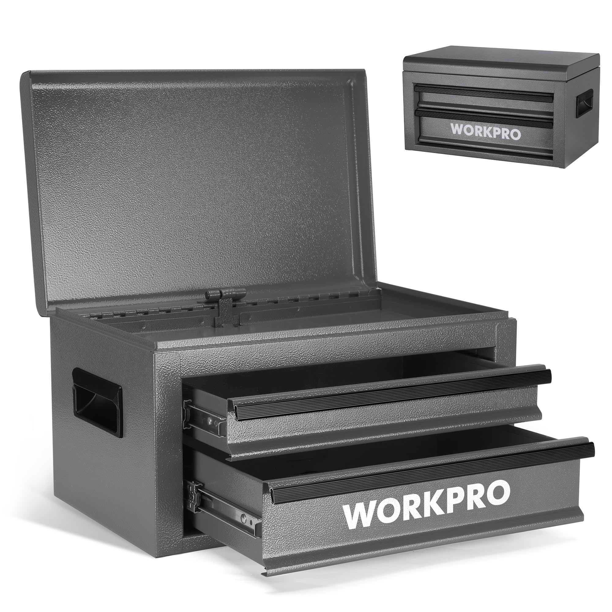 WORKPRO 15-Inch Metal Tool Box