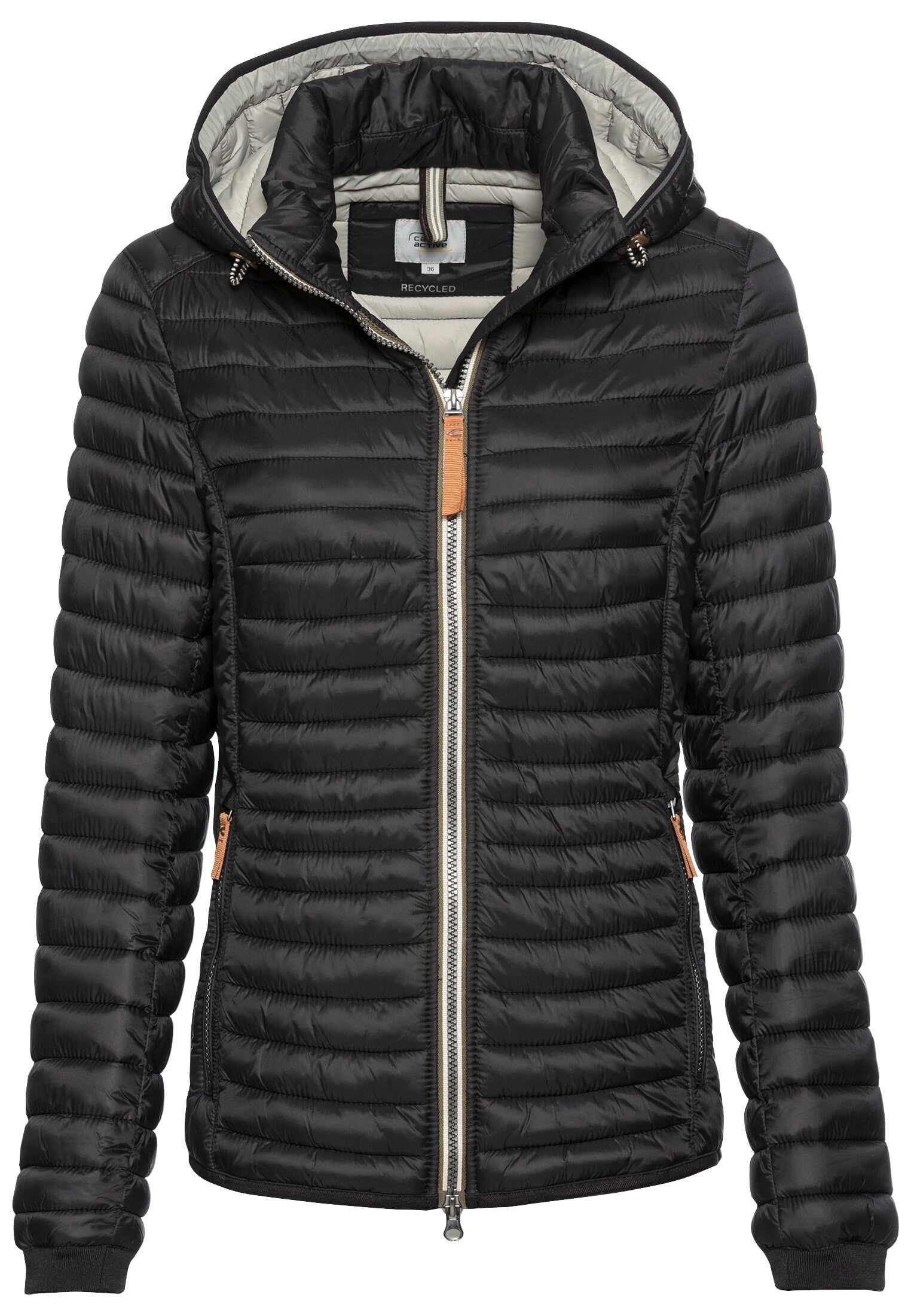 camel active Damen Leichte Steppjacke I Winddicht und wasserarbweisend Schwarz, womenswear-44