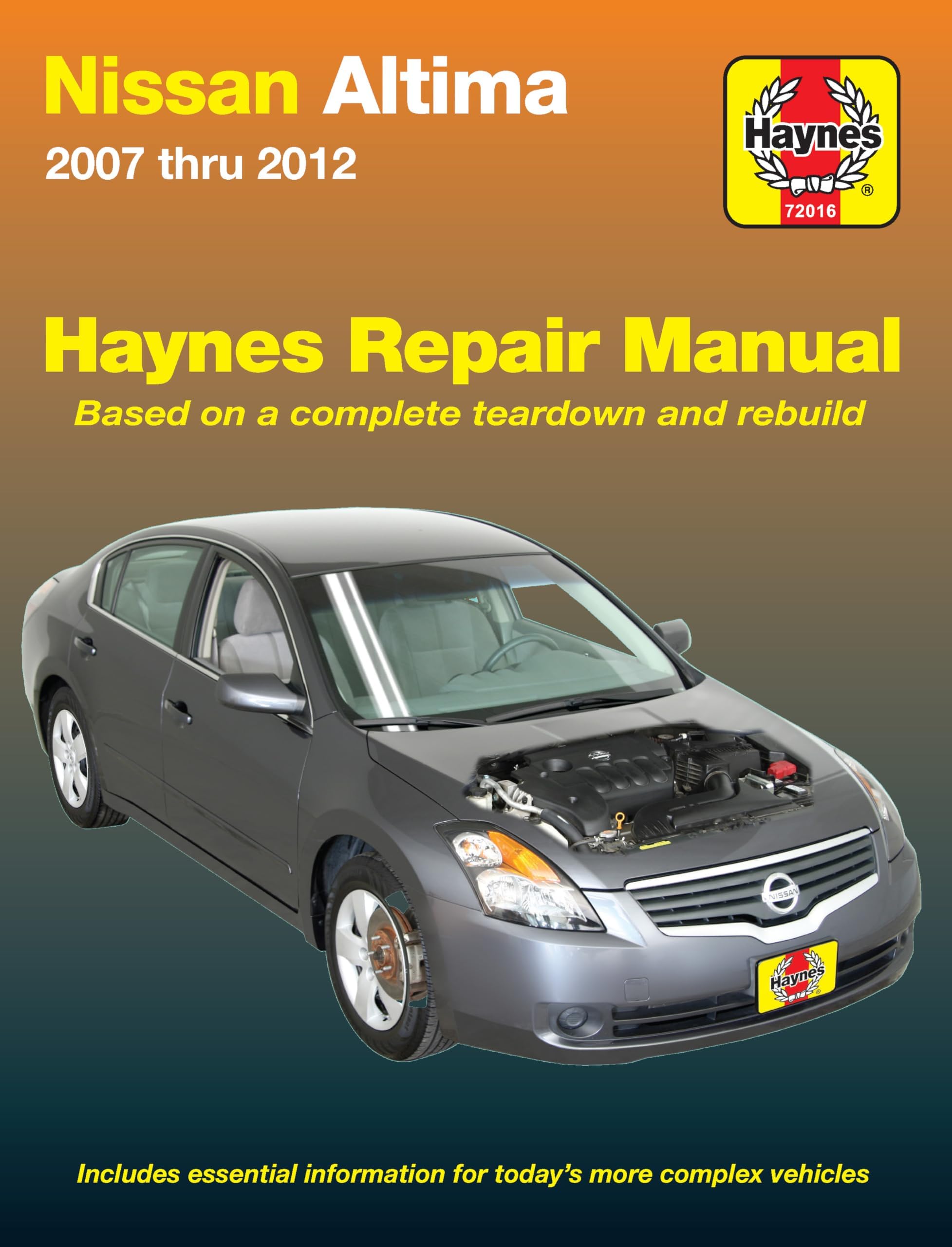 Nissan Altima (07-12) Haynes Repair Manual (Does not include information specific to hybrid models. Includes thorough vehicle coverage apart from the specific exclusion noted)