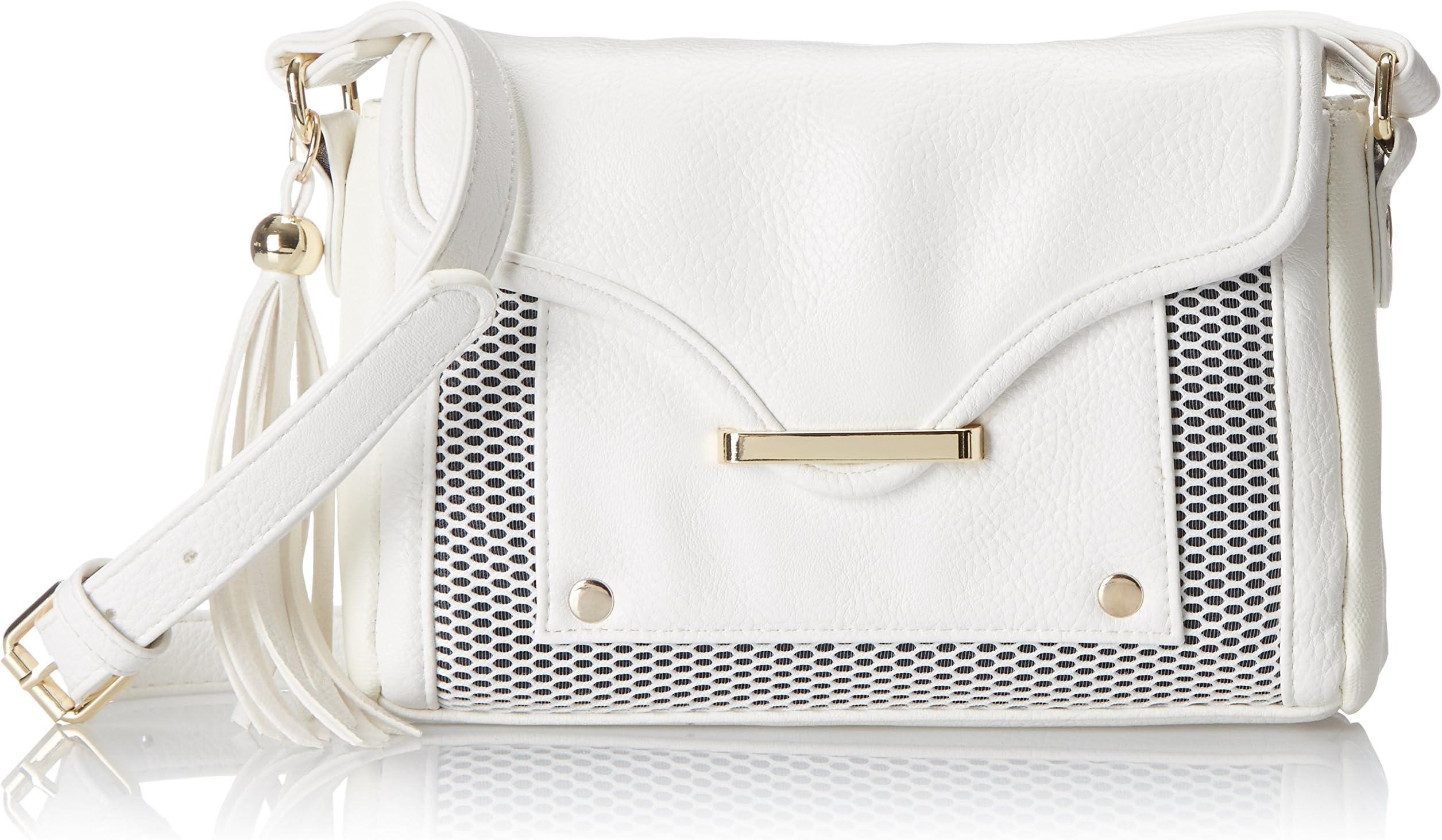 POVERTY FLATS by rian Mesh Detail Small Cross-Body Bag