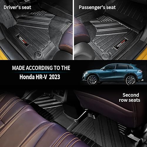 Miniatura 2 de Jdeymat Alfombrillas de coche y forro de maletero de carga compatibles con Honda HR-V 2023 para todo tipo de clima, juego completo de alfombrillas