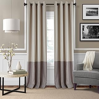 Elrene Home Fashions Braiden Color-Block Blackout Window Curtain, Single...