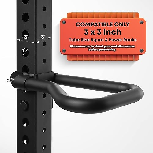 Miniatura 3 de AmStaff Fitness Dip Bar Attachment for Squat & Power Rack – Compatible for 2x2" - 2.5x2.5" - 3x3" Inches Tube with 1-Inch Hole Racks – (Pair)
