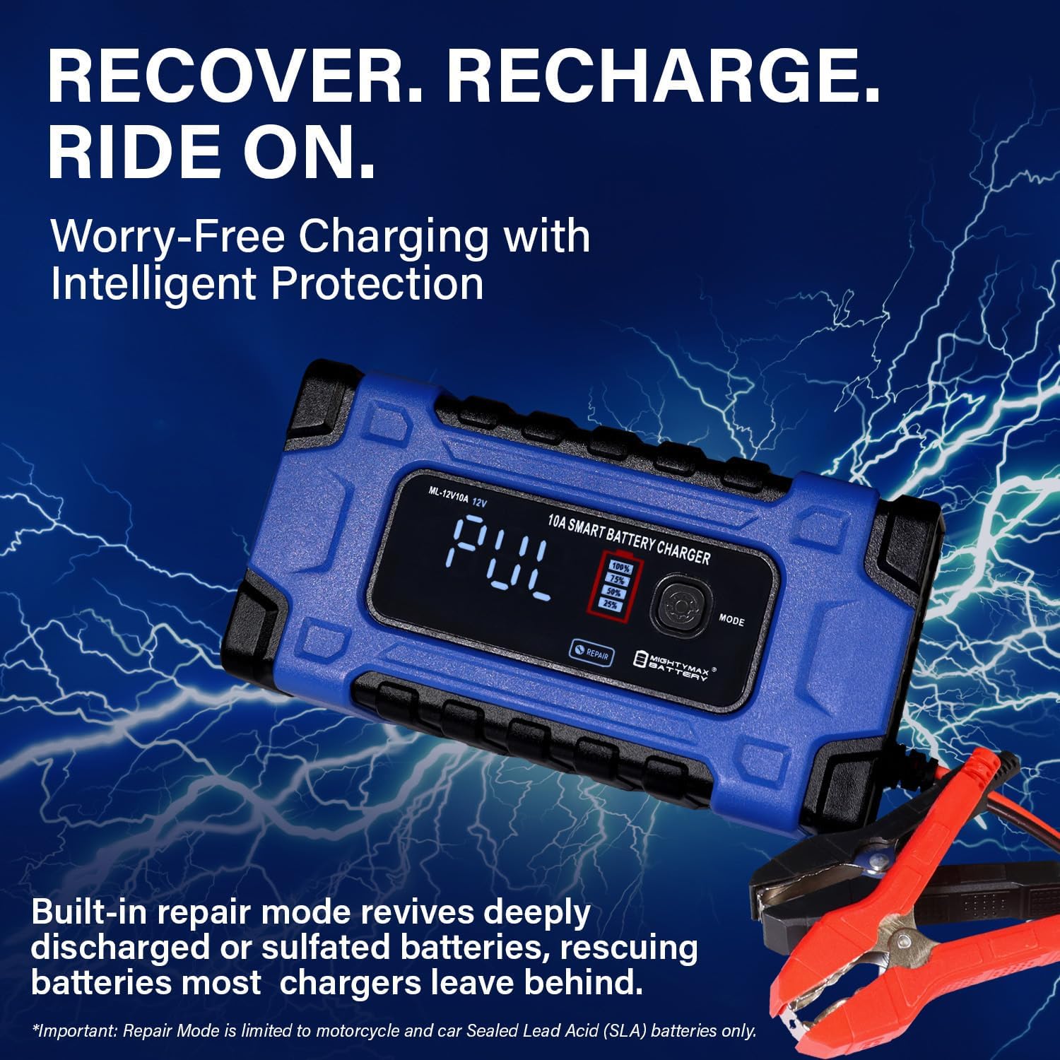 Mighty Max Battery Charger in Repair Mode