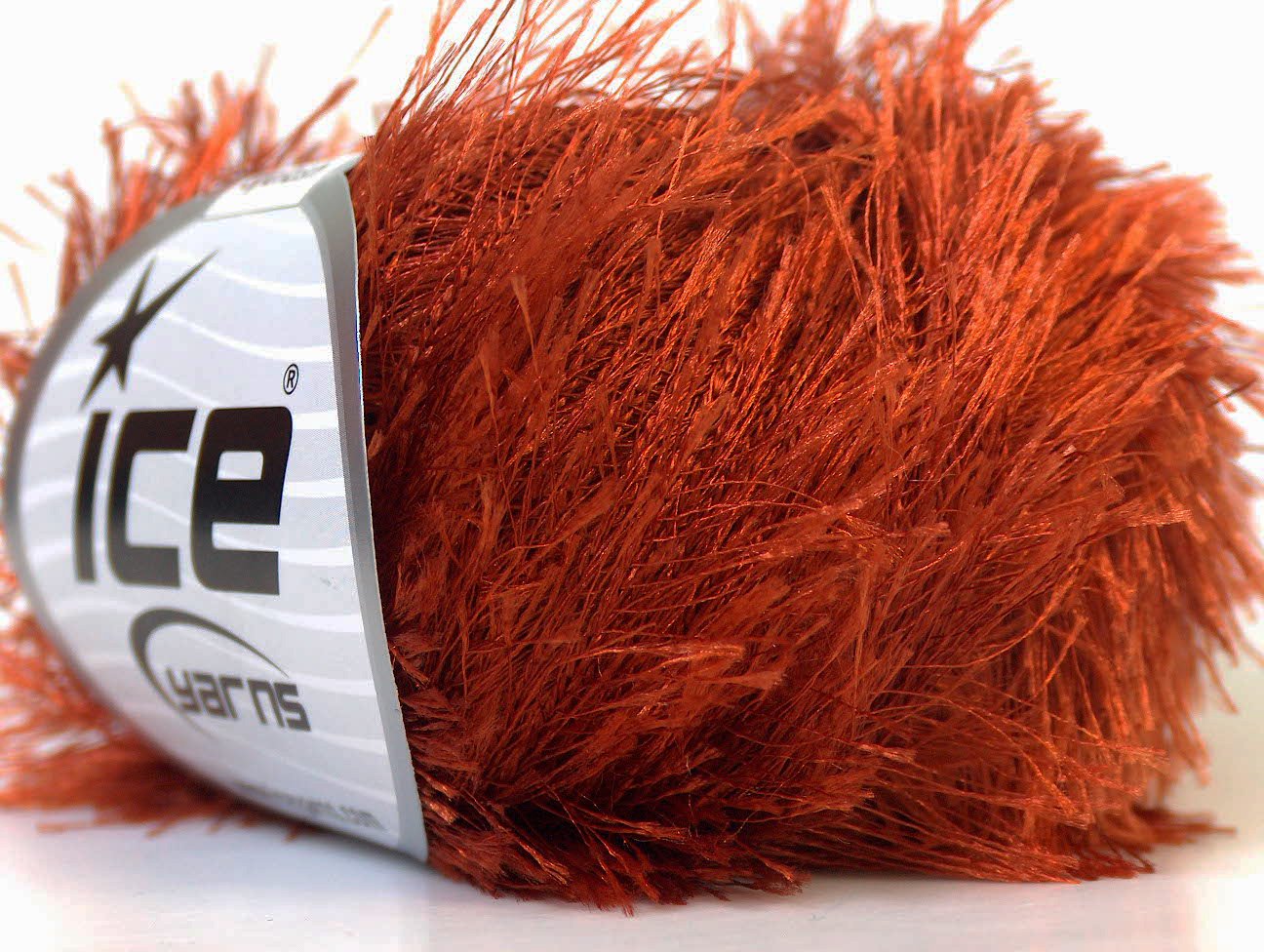 Lot of 8 Skeins Ice Yarns Eyelash Hand Knitting Yarn Copper