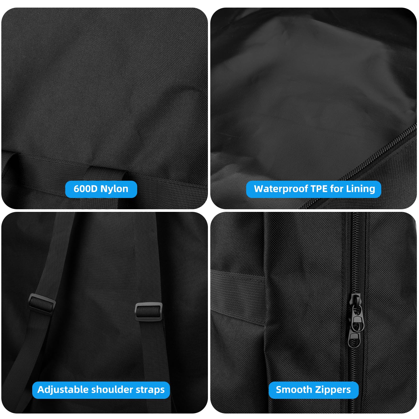 Bolsa de repuesto plegable para silla con correa de hombro ajustable y apertura de cremallera para silla de campamento, silla de salón plegable, silla de gravedad cero, bolsa de almacenamiento 6